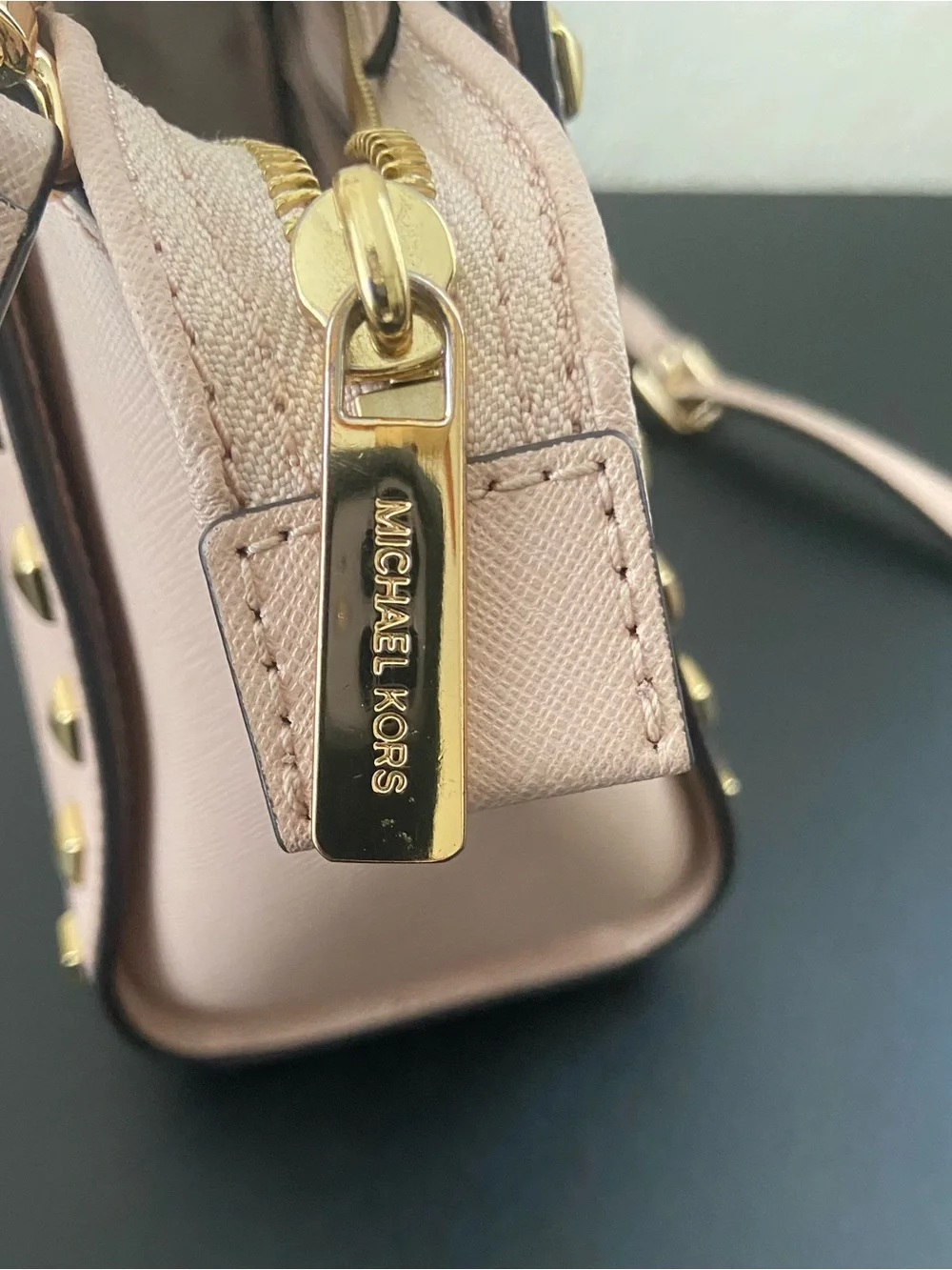NWOT Michael Kors Selma Studded Medium Crossbody Bag - Blush Pink